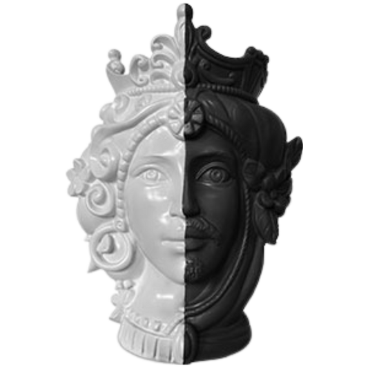 Testa Matta Coppia - Bianco/Nero