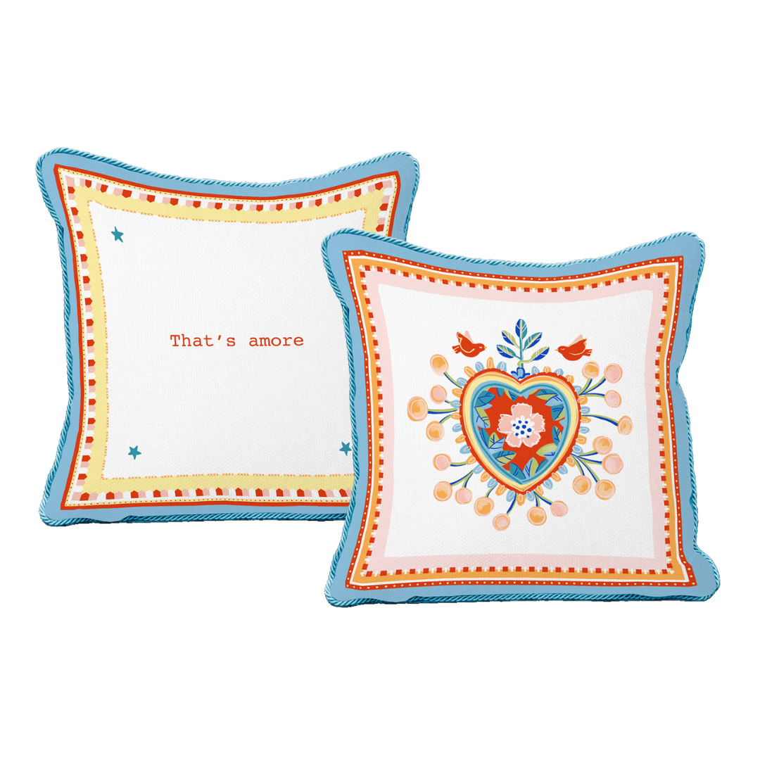 Cuscino con Ricamo 45cm - Mamma Mia