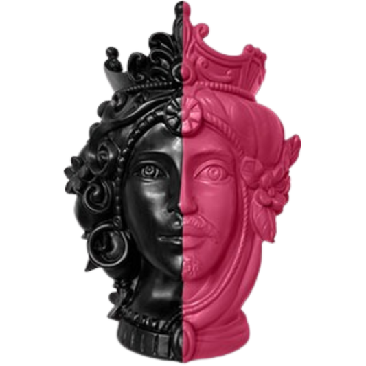 Testa Matta Coppia - Fucsia/Nero