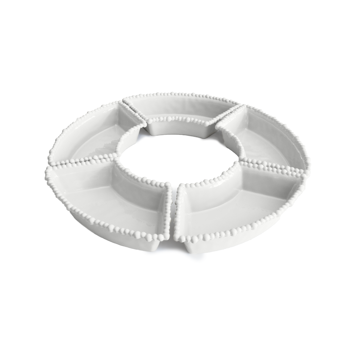 Set of 5 White Aperitif Plates - Joke