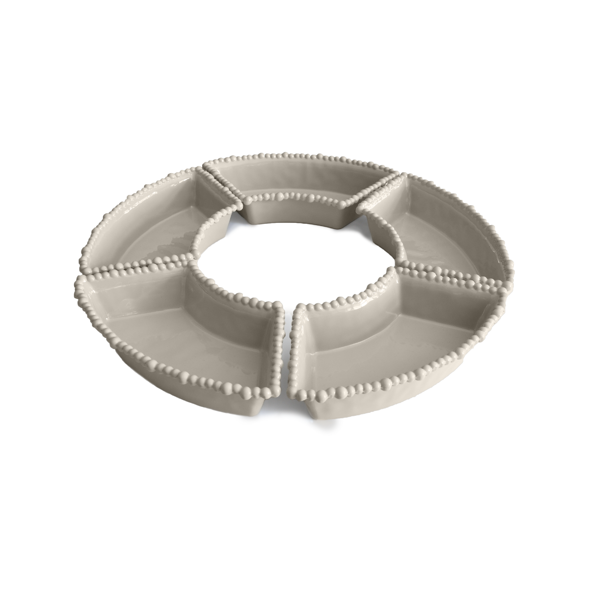 Set of 5 Aperitif Plates Taupe - Joke