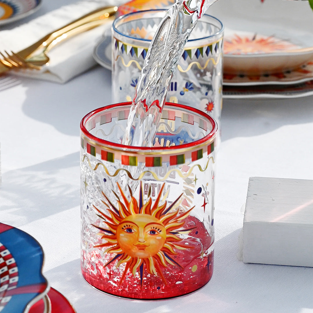 Set of 6 Transparent Water Glasses - Crystal Touch