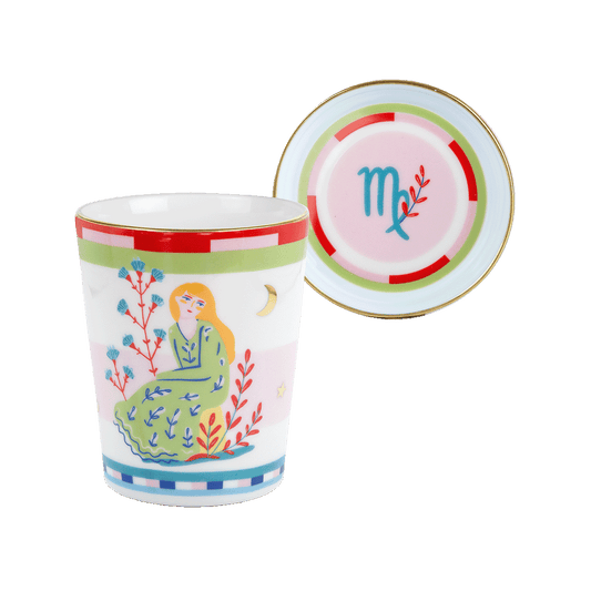 Glass with Saucer/Lid - Virgo