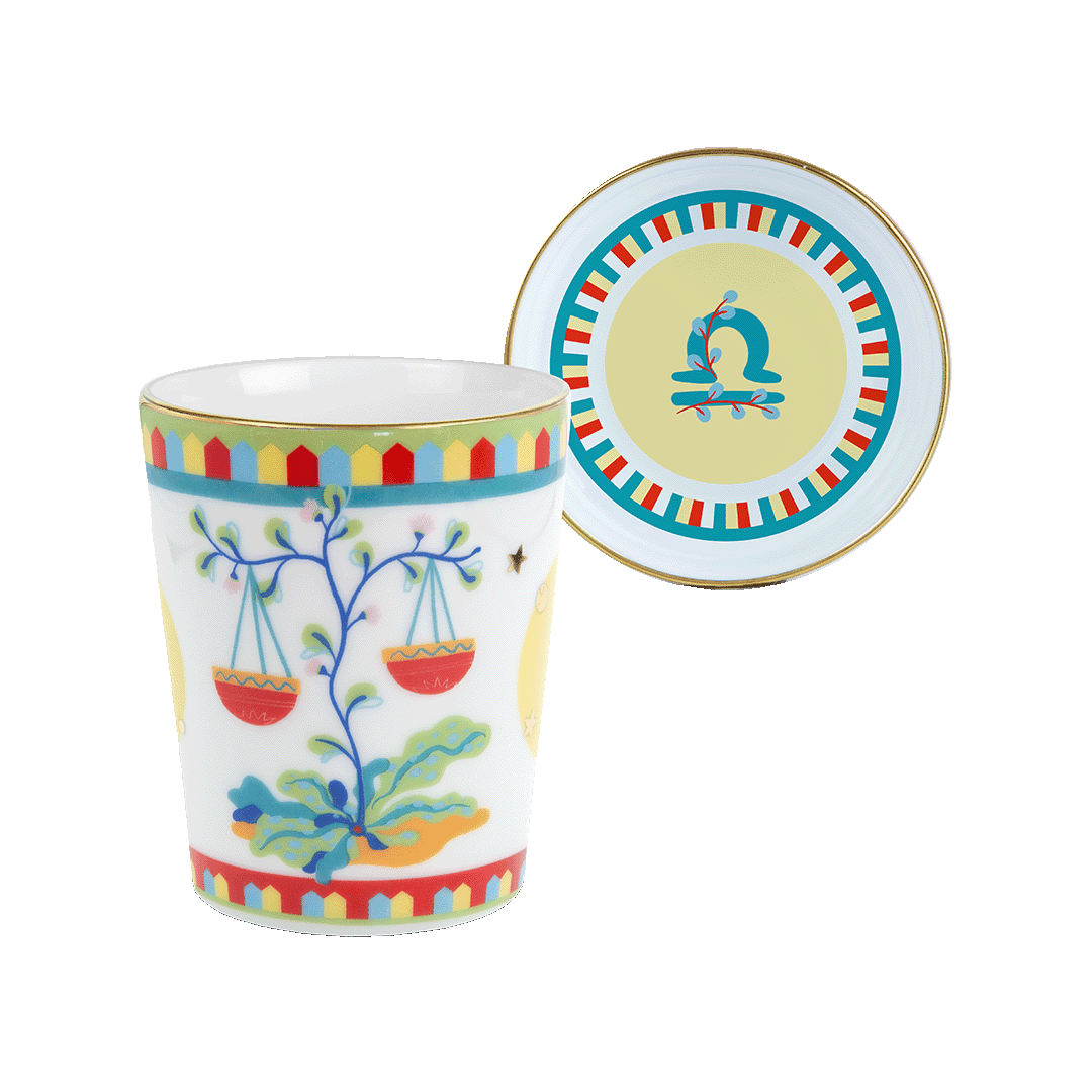 Cup with Saucer/Lid - Libra