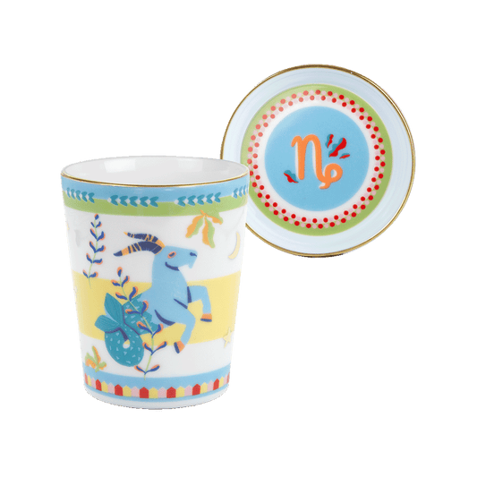 Cup with Saucer/Lid - Capricorn
