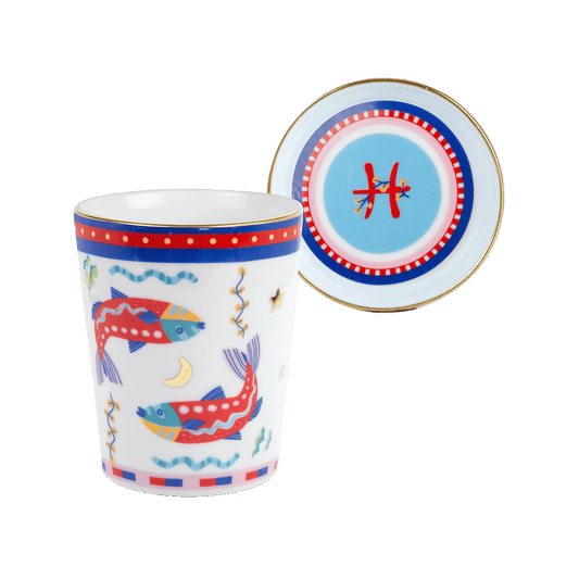 Cup with Saucer/Lid - Pisces