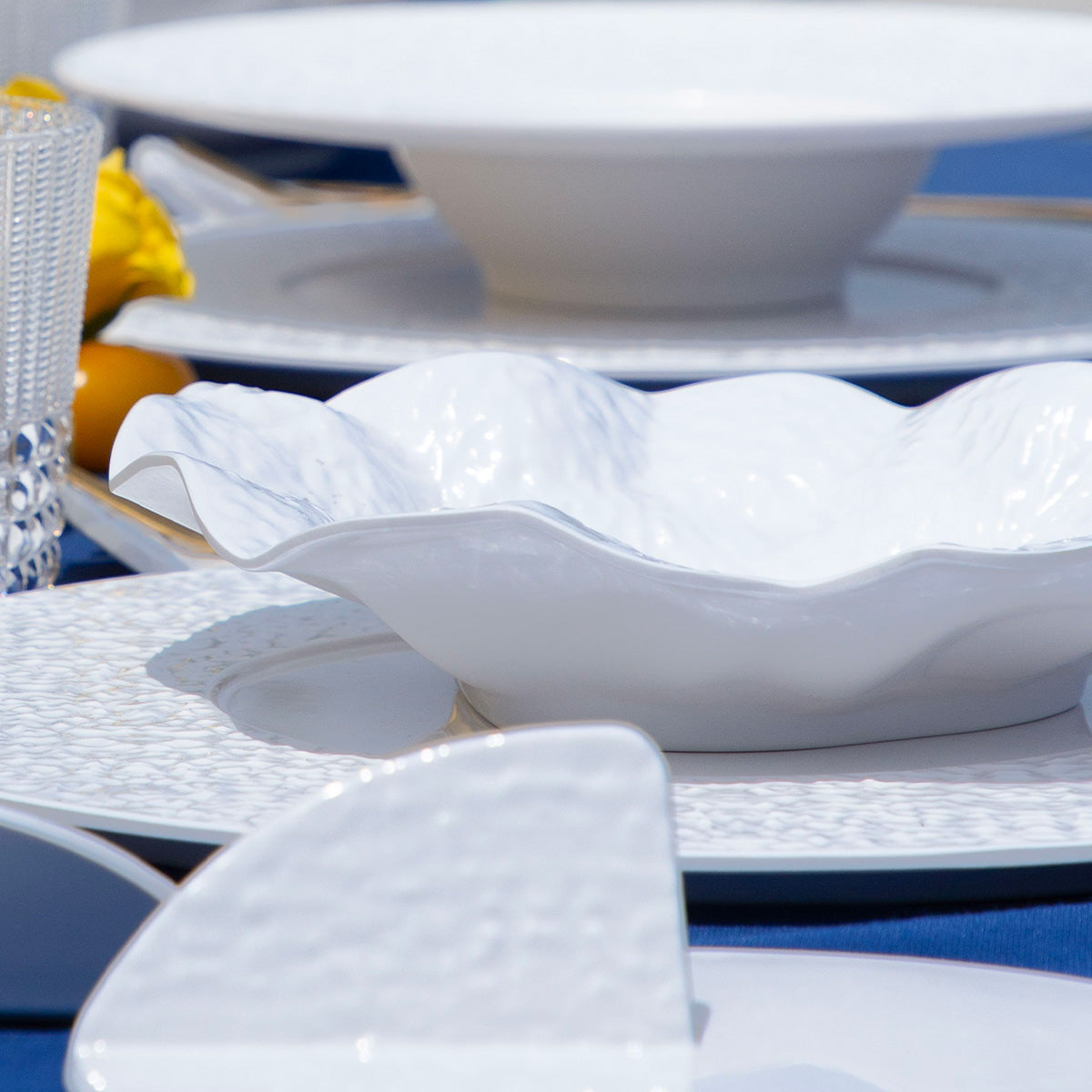 Festooned Salad Bowl - Moon