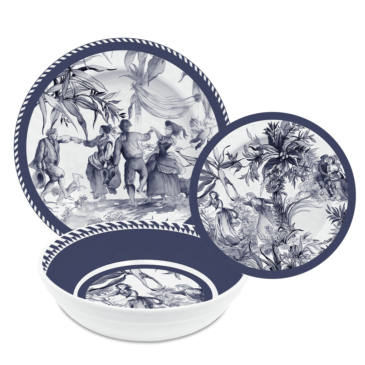 Servizio Piatti Versailles 18pz Melamina