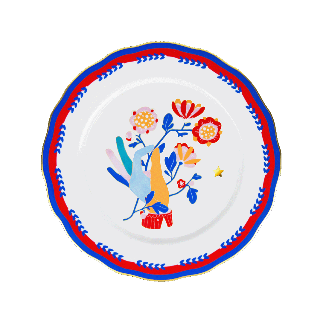 Porcelain dinner plate - Mamma Mia