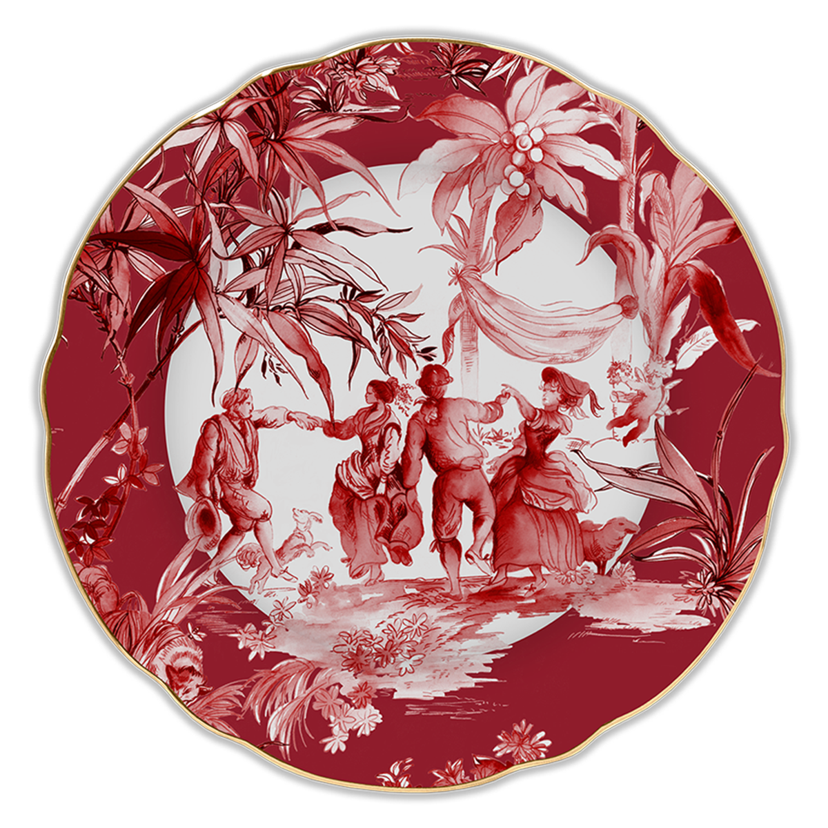 Set of 6 dinner plates - Le Rouge