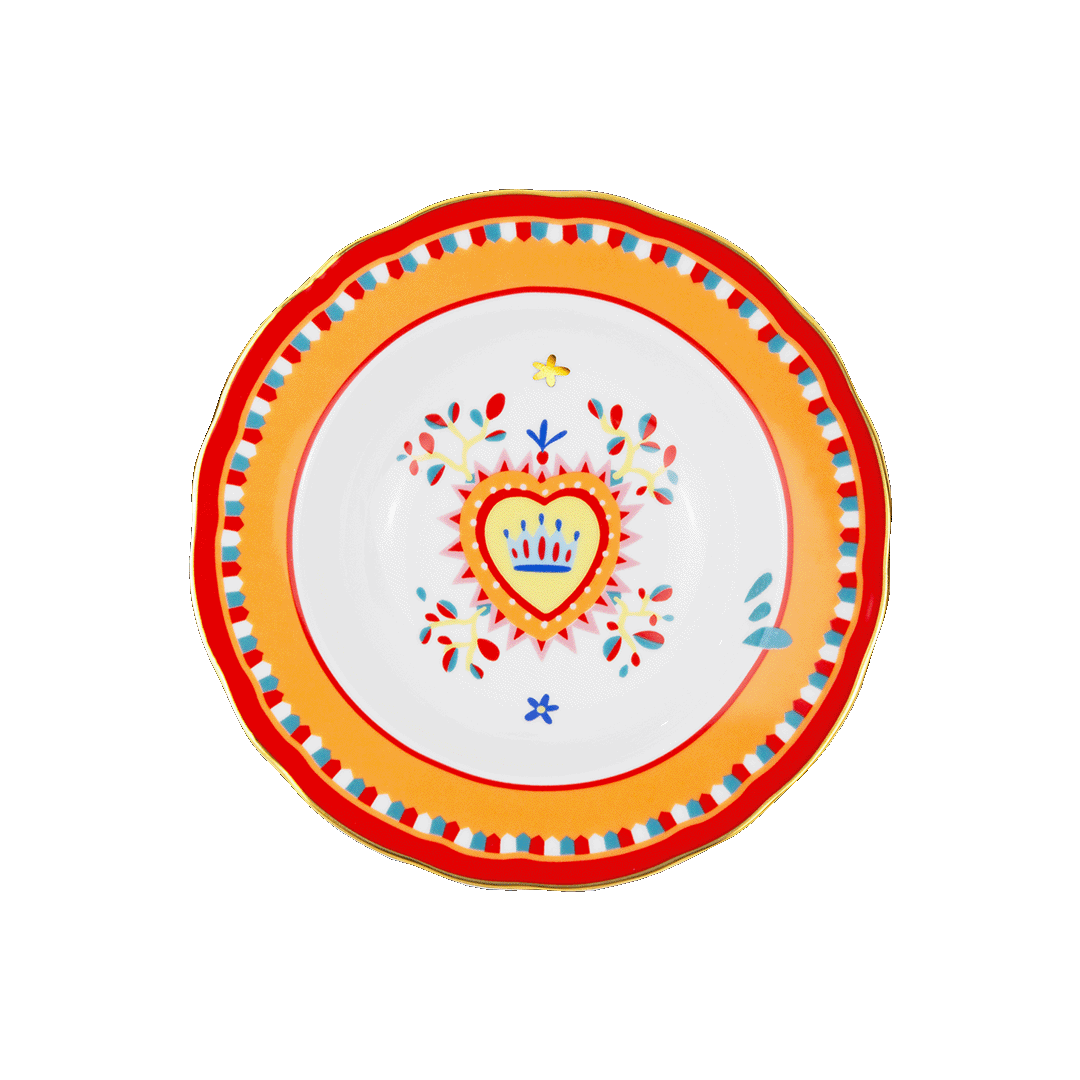 Piatto Fondo Rosso/Blu - Mamma Mia