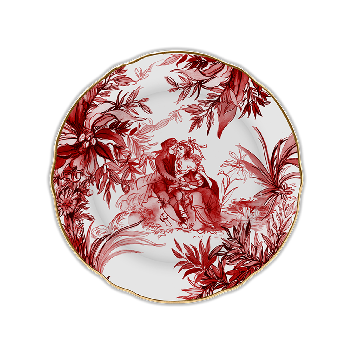 Set of 6 Dessert Plates - Le Rouge