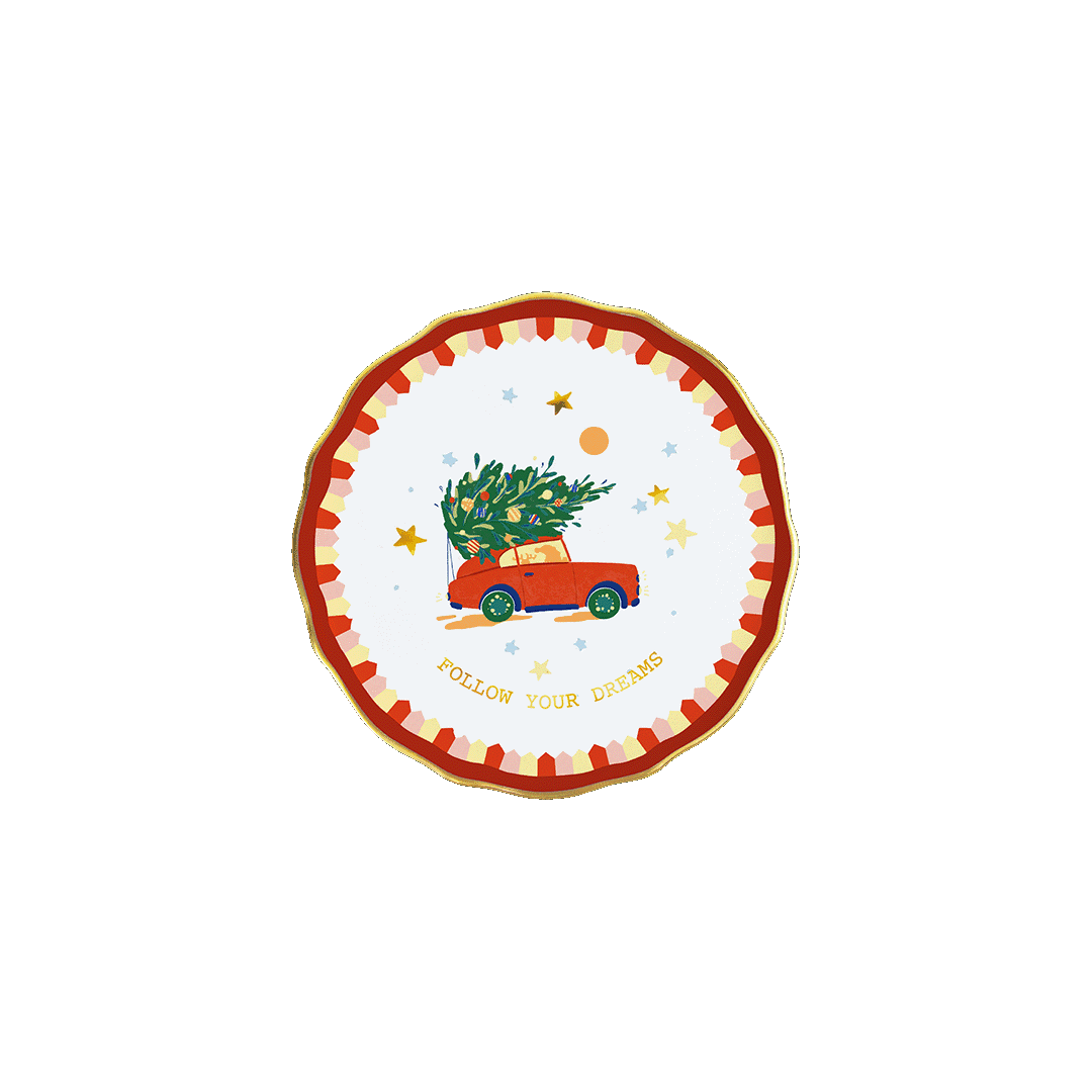 Piattino Rosso Macchina - Mamma Mia Xmas