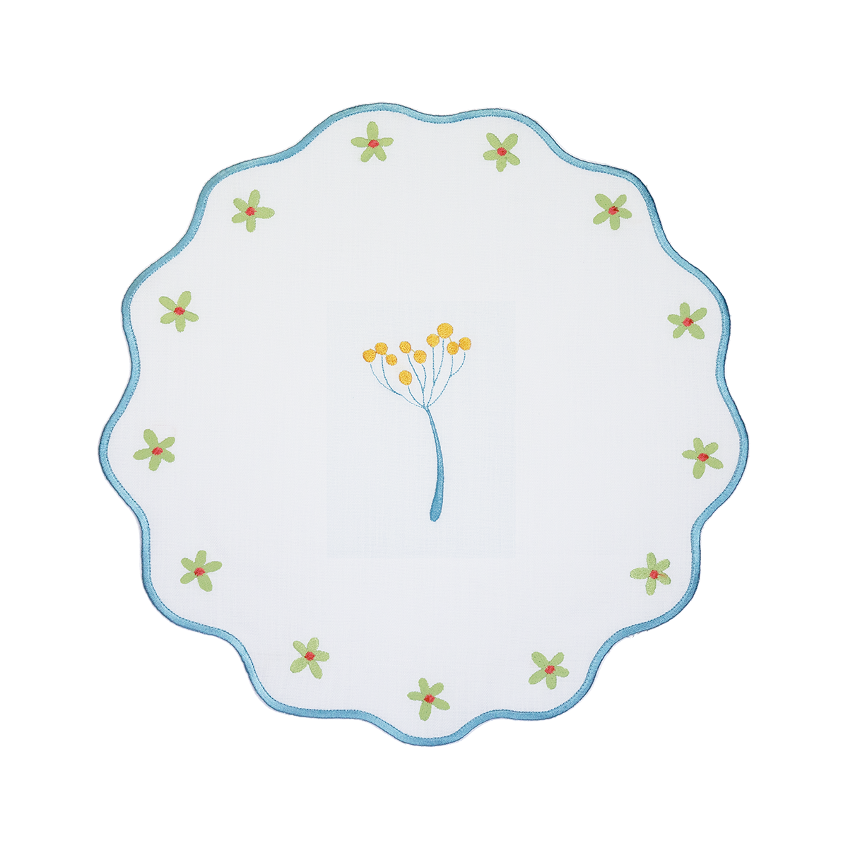 Embroidered Round Placemat - Mamma Mia