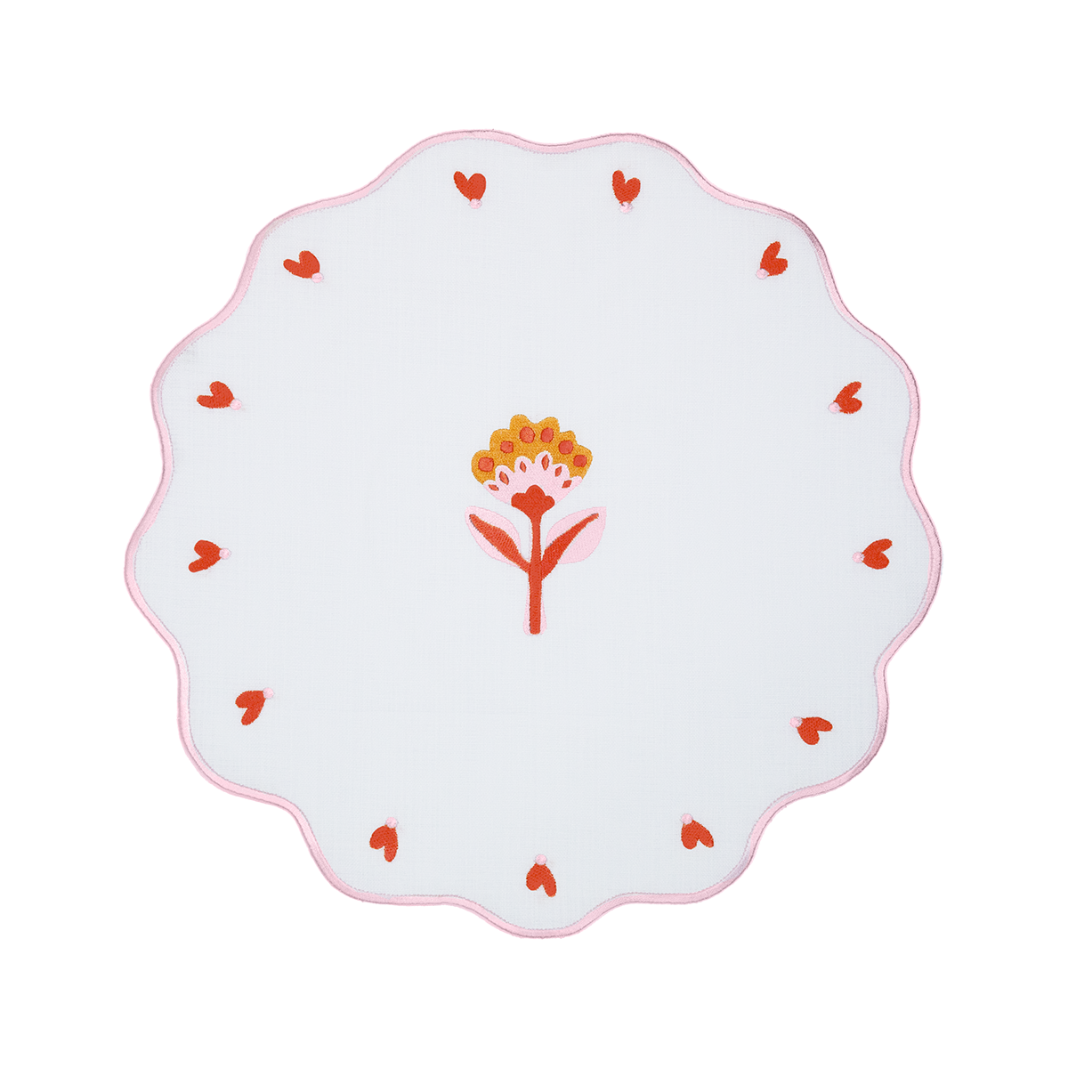 Embroidered Round Placemat - Mamma Mia