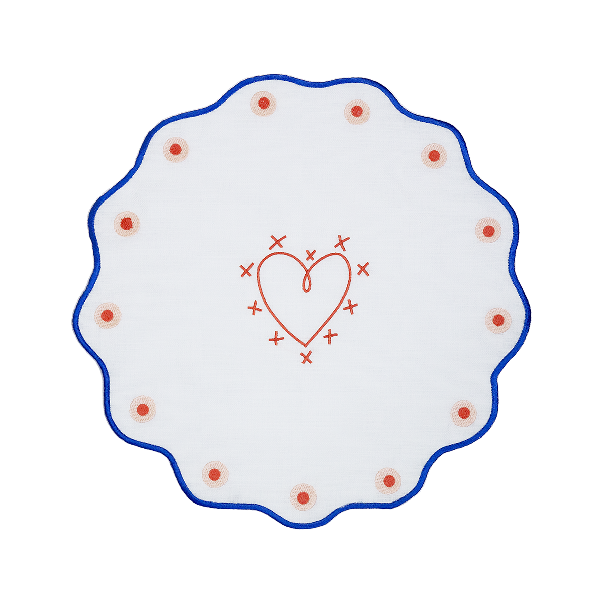 Embroidered Round Placemat - Mamma Mia