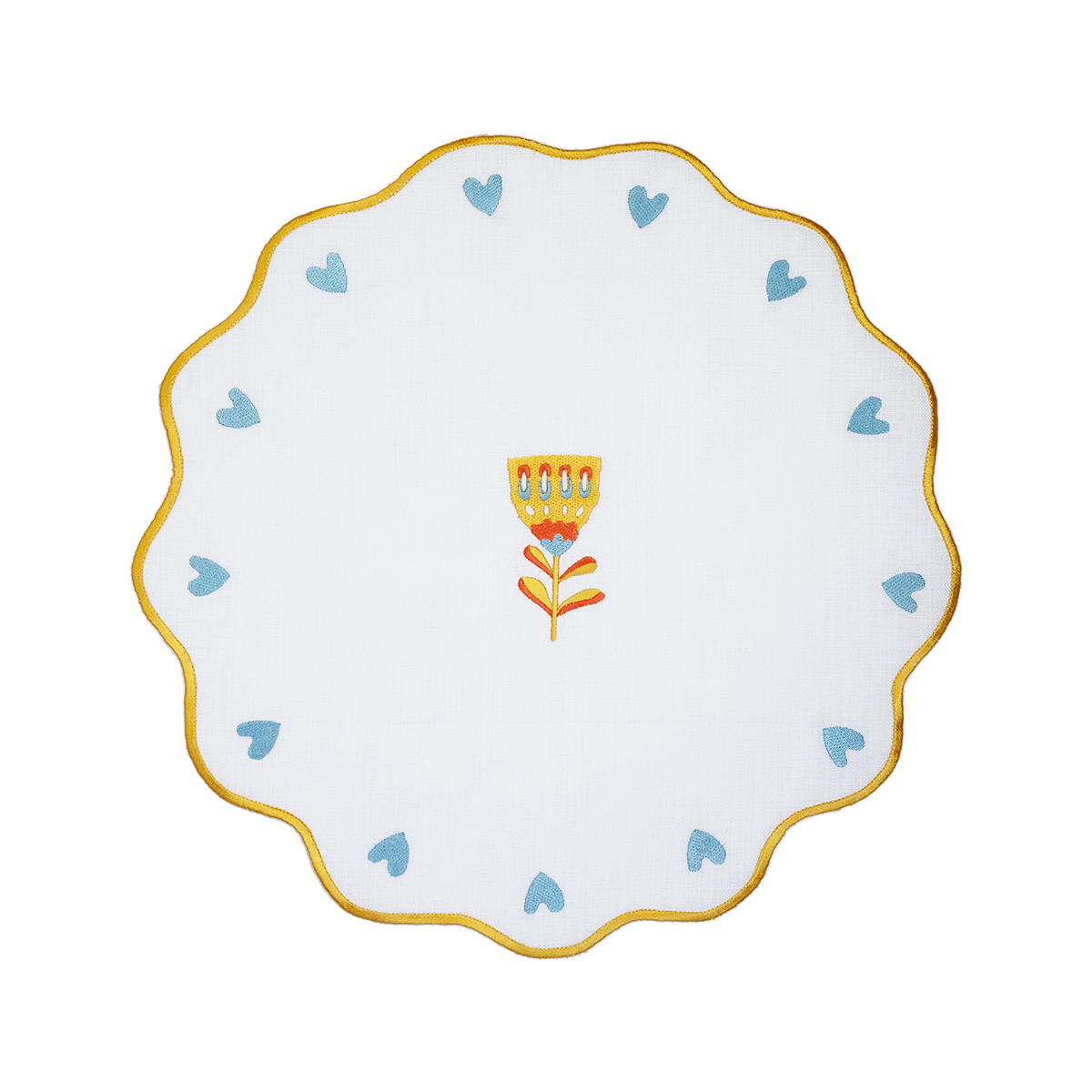 Embroidered Round Placemat - Mamma Mia