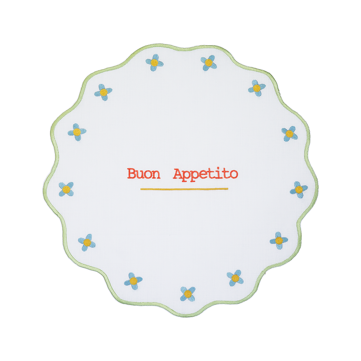 Embroidered Round Placemat - Mamma Mia