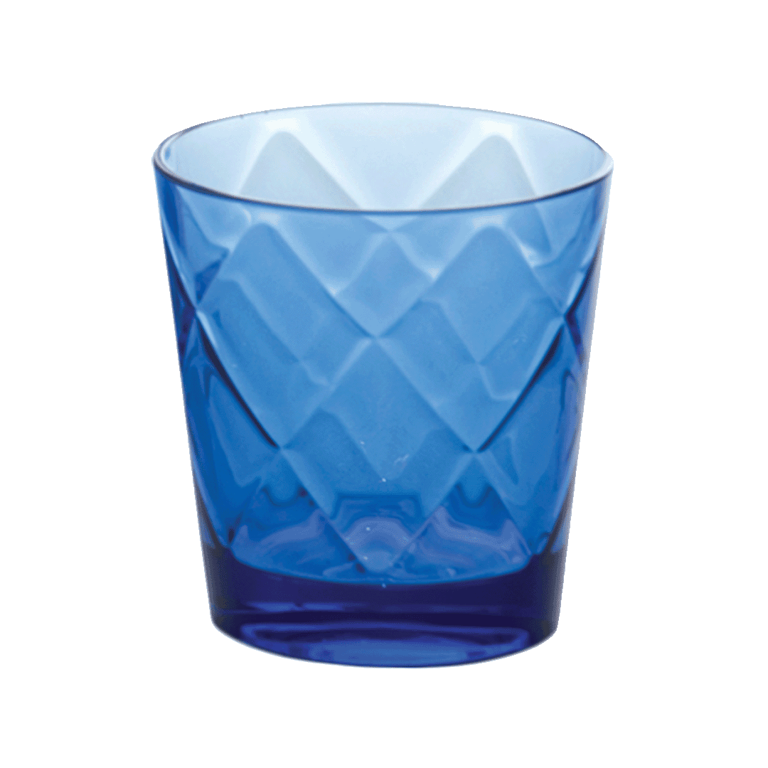 Set of 6 Blue Water Glasses - Cheers