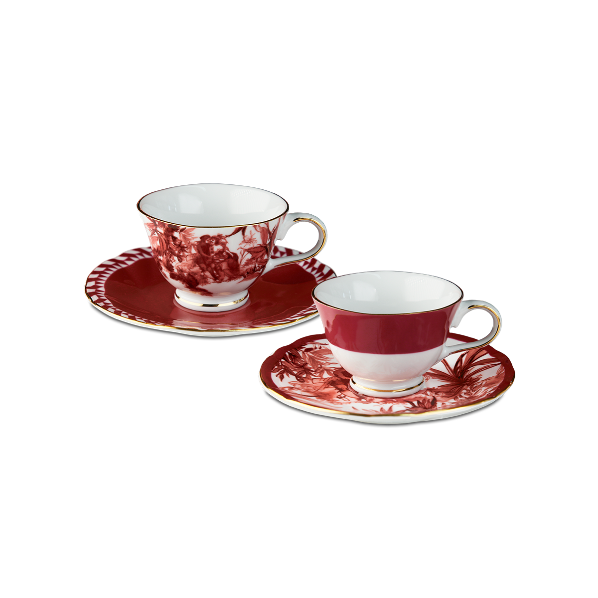 Set of 2 Coffee Cups - Le Rouge