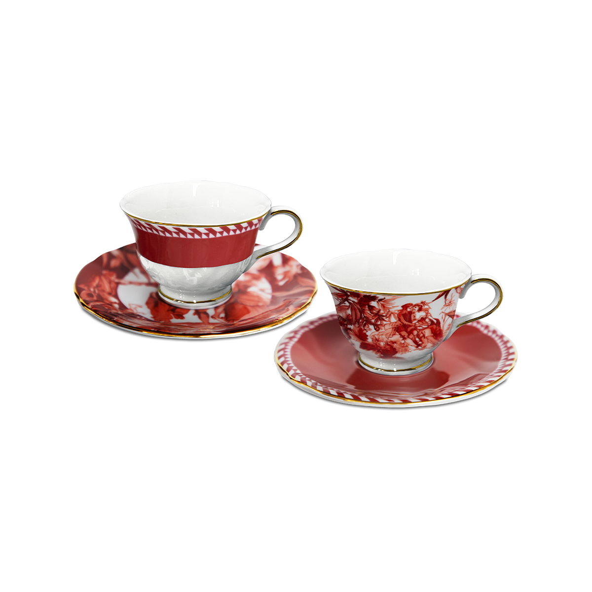 Set of 2 Tea Cups - Le Rouge