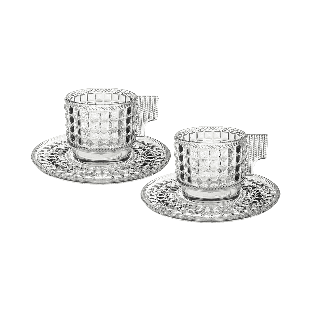 Set of 2 Transparent Coffee Cups - Chic & Zen