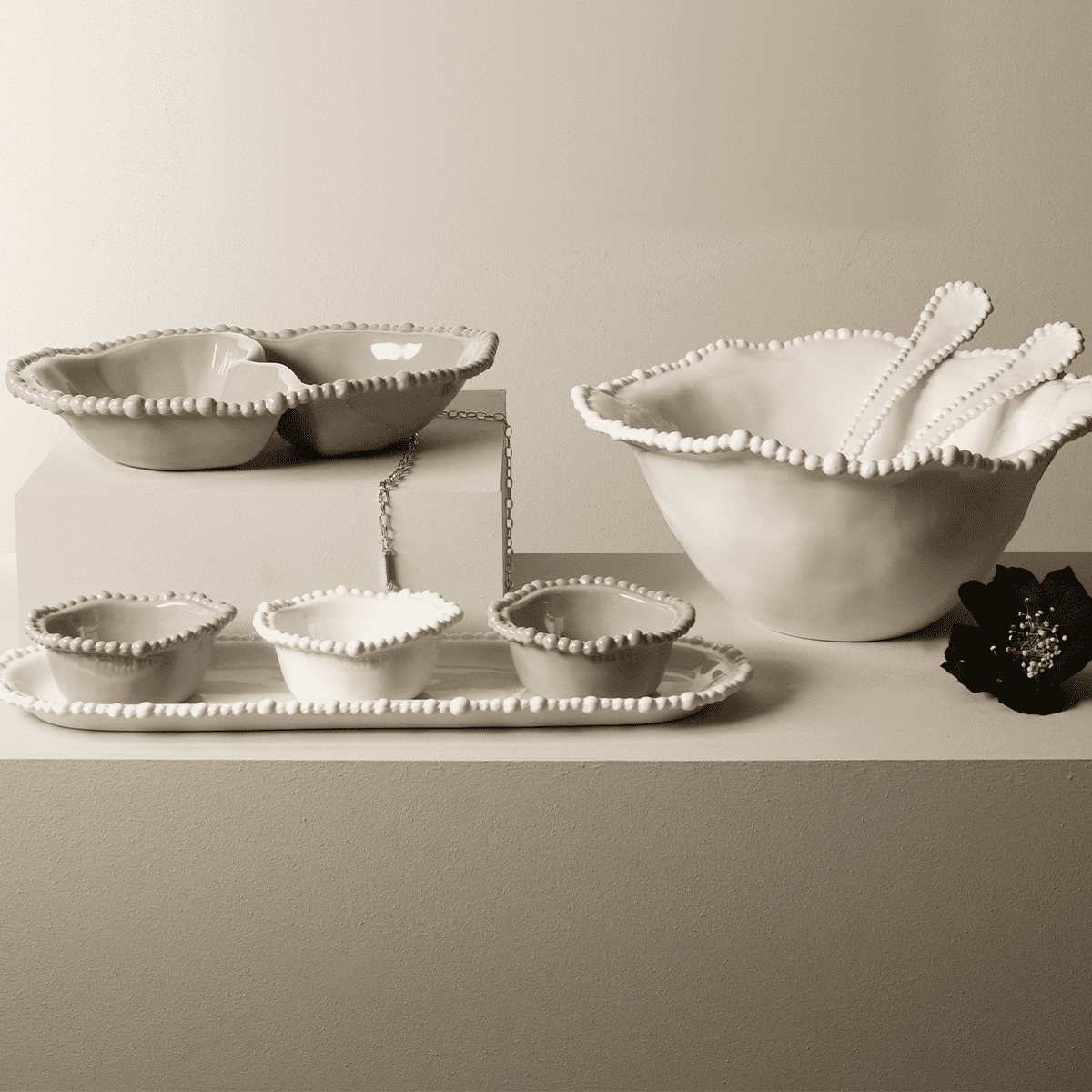 Set of 3 bowls Taupe - Joke