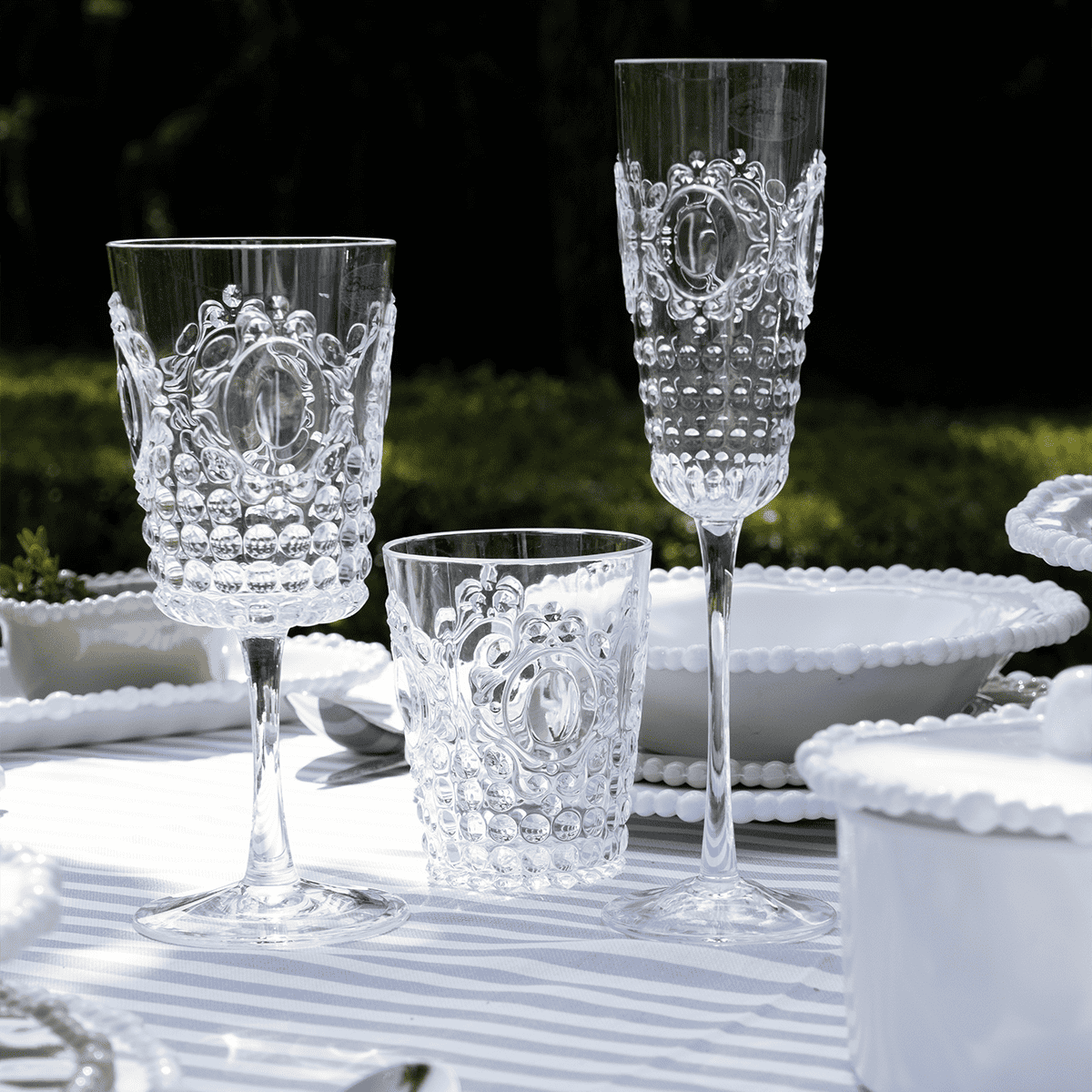 Set of 6 Water Glasses - Baroque & Rock