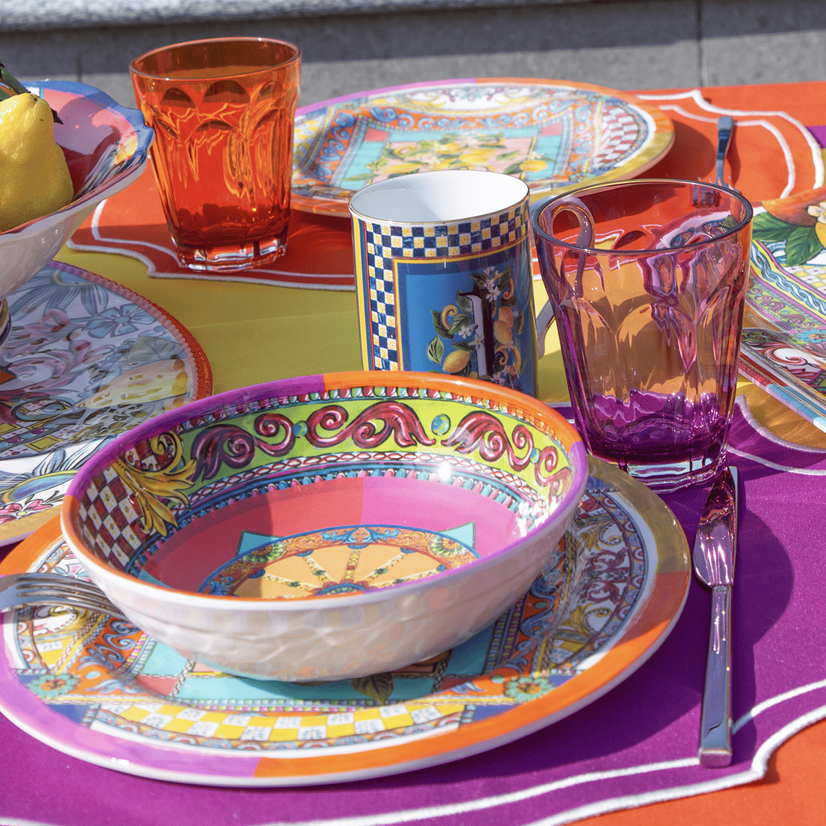 Set of 6 soup plates - Ortigia