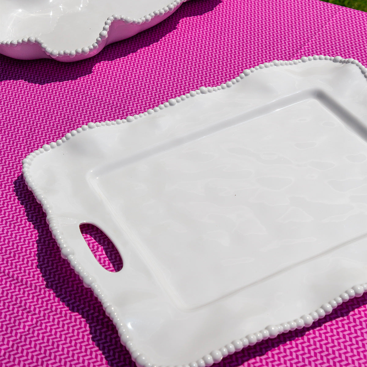 White Rectangular Tray - Joke