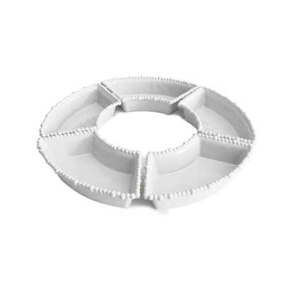 Set of 5 White Aperitif Plates - Joke