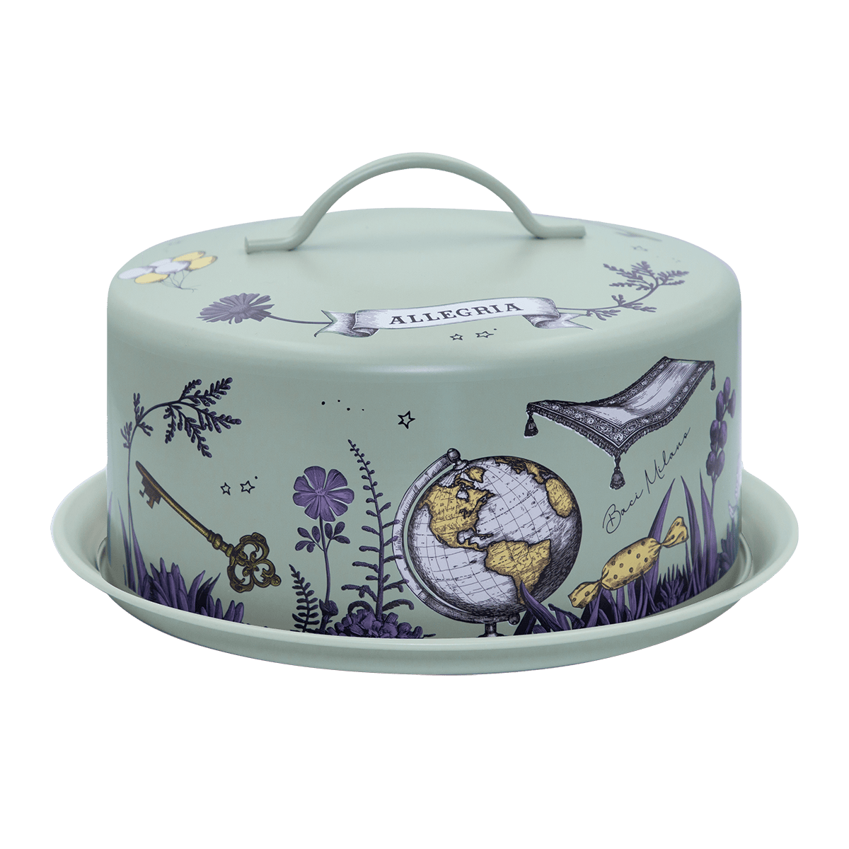 Piatto torta con cupola