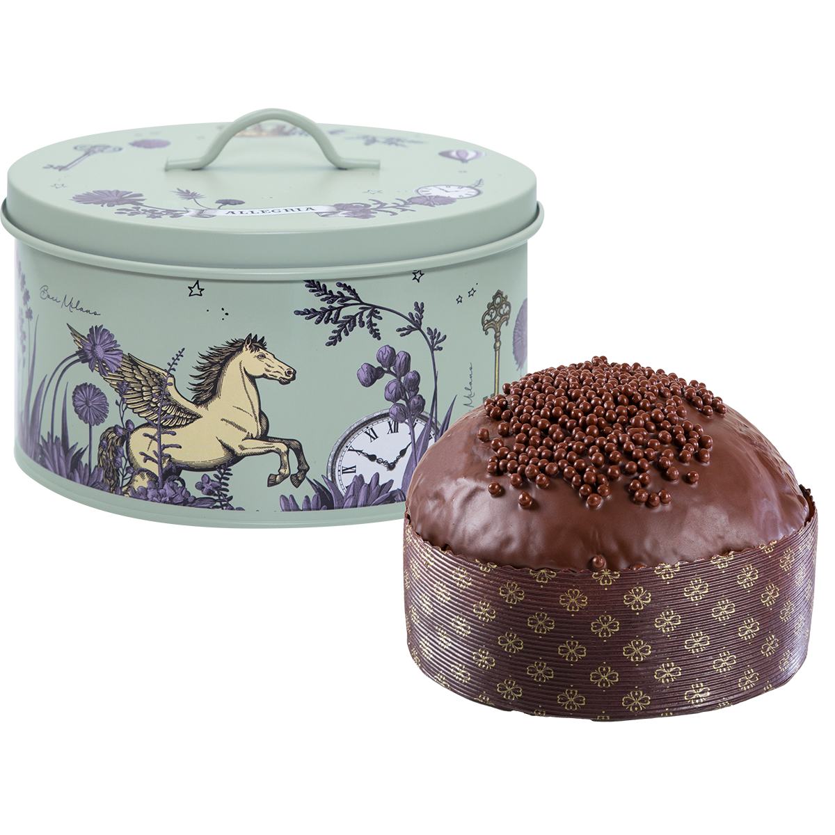 Box Gourmet: Panettone pere e gocce di cioccolato 400g