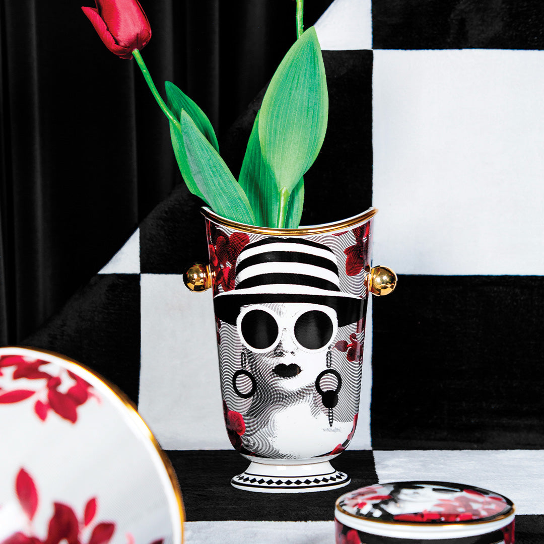 Mrs. White Vase with Handles - The Inseparables