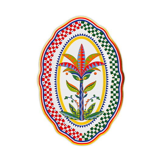 Porcelain Oval Serving Plate - Mamma Mia