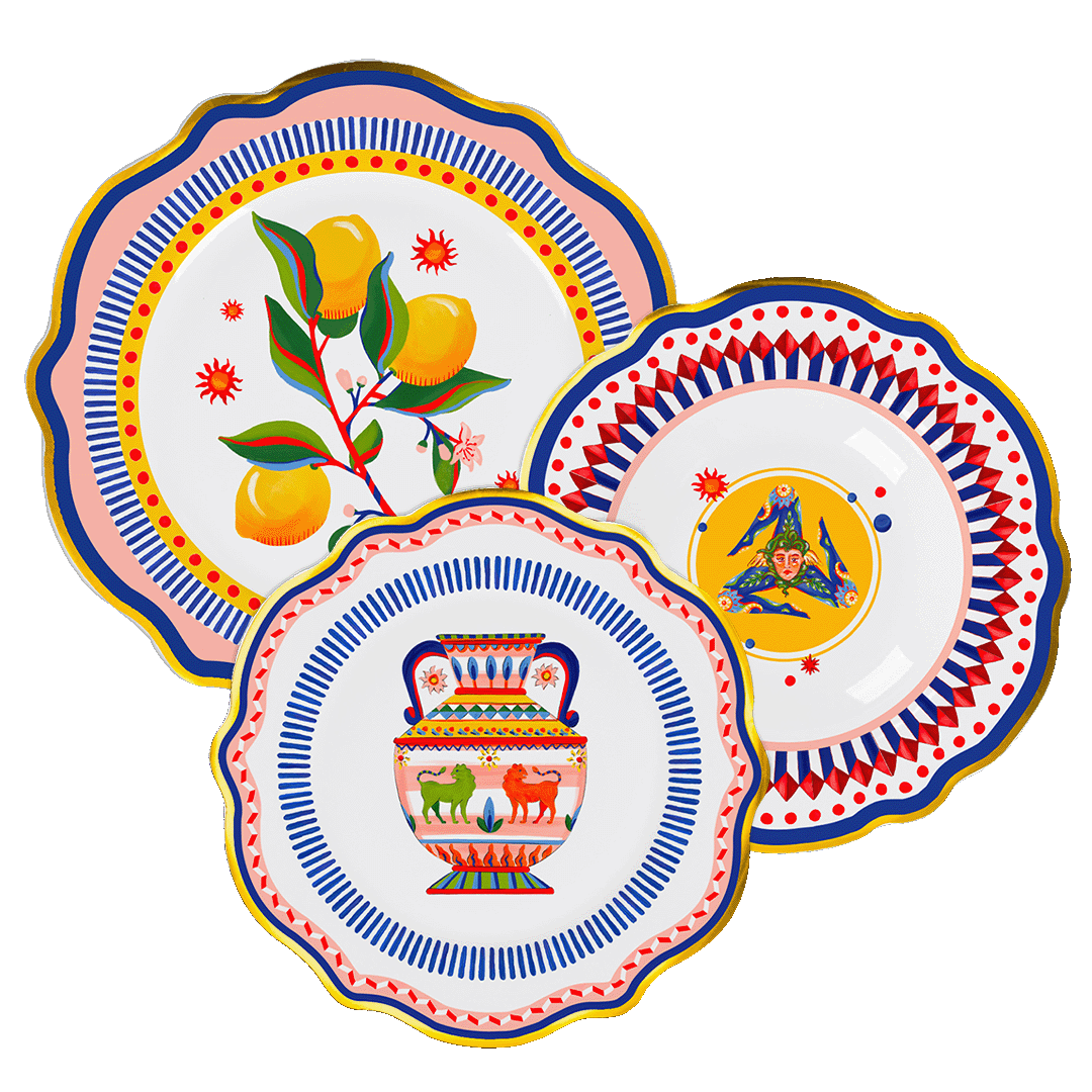 Servizio piatti Dolce Vita 18 pezzi Porcellana MIX