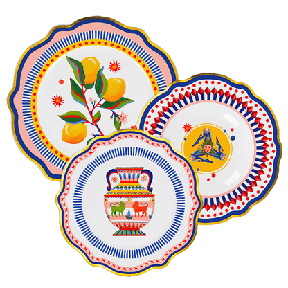 Servizio piatti Dolce Vita 18 pezzi Porcellana MIX