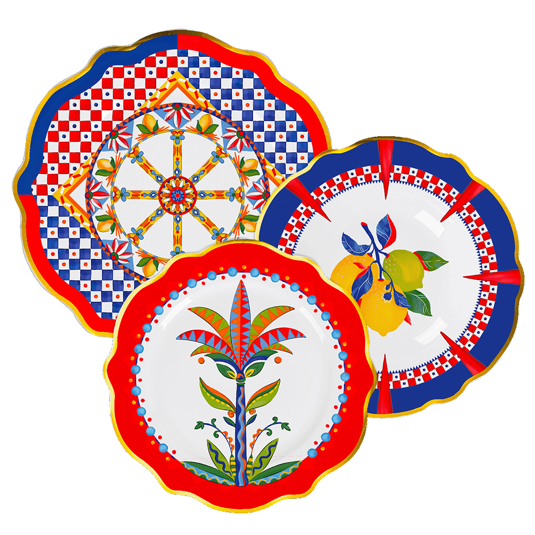 Servizio piatti Dolce Vita 18 pezzi Porcellana MIX