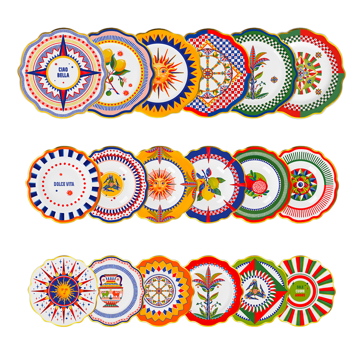 Servizio piatti Dolce Vita 18 pezzi Porcellana MIX